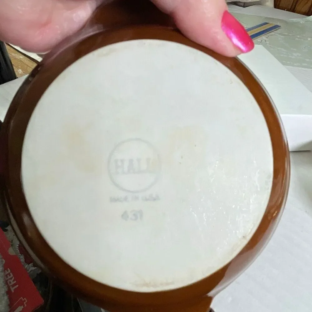 Vintage HALL Pottery individual baking dish #434